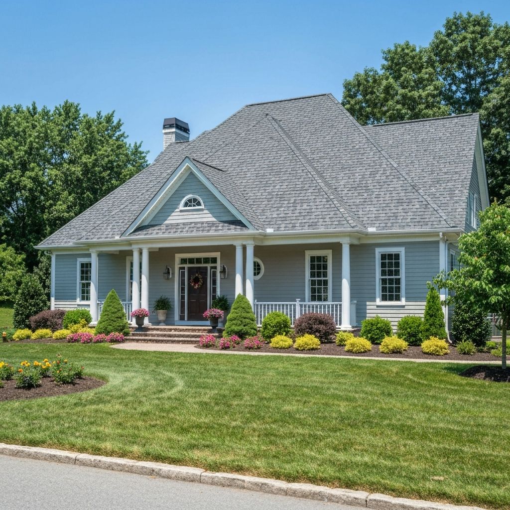 Completed colonial home roof replacement