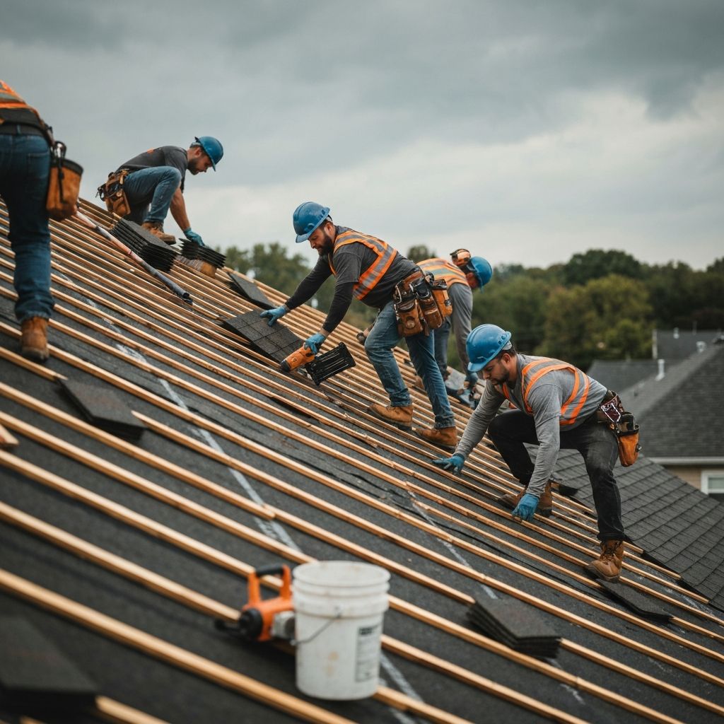 Storm damage roof repair
